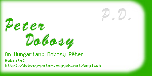 peter dobosy business card